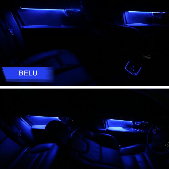 Mini USB LED Bil Hjemmekino Auto Interiørlys Neon Atmosfære Ambient Lampe
