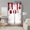 2Pcs Christmas Theme Window Curtain Digital Printed Window Drape For Festive Home Decor Rod Pocket Design For Easy