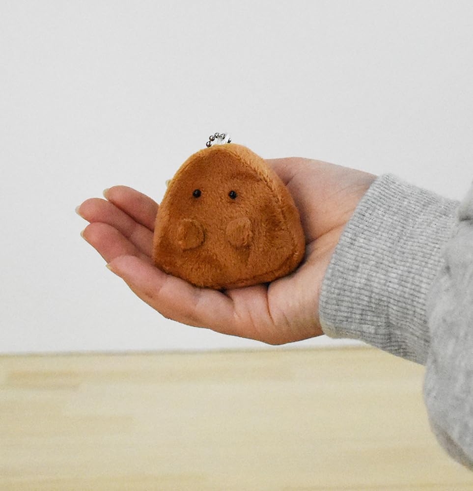 Ippinsha Gyutto Grilled Mascot Plush Toy Mini with Gift 47035 Onigiri-san Onigiri-san Chain,