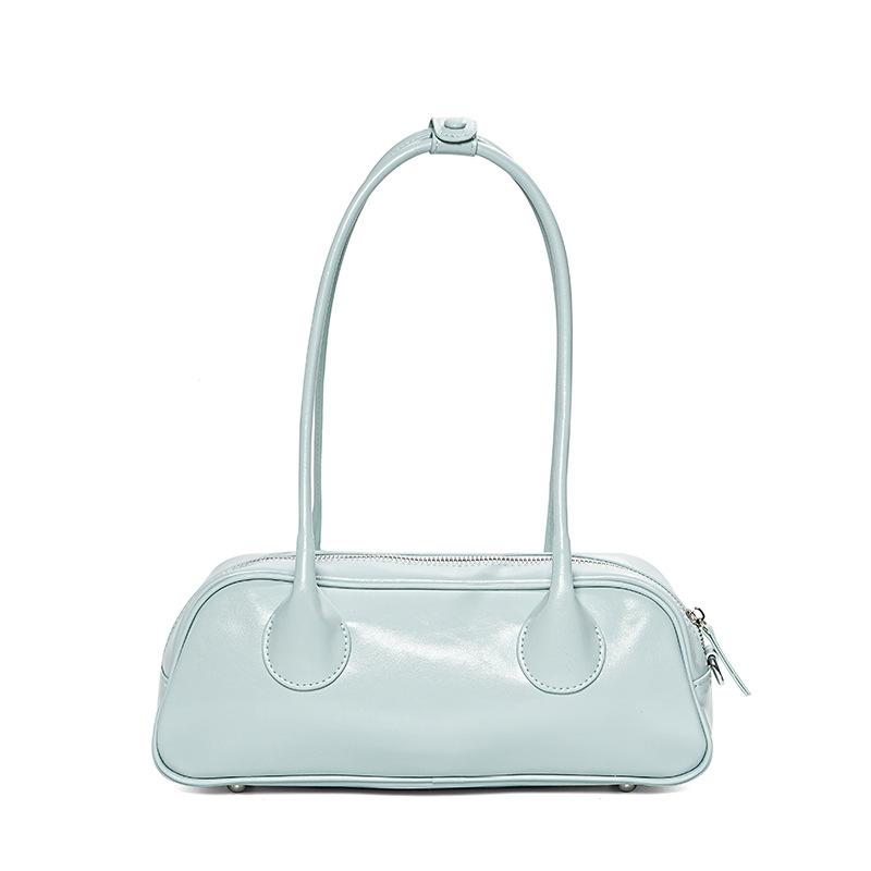 

Красная коровья кожа, женская премиальная сумка через плечо большой вместимости, сумка-багет, новая премиальная сумка подмышку из натуральной кожи