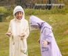Large Children's Raincoat for Girls and Boys, Age 8, One-Piece Poncho with Backpack Space, School-Use, Rainproof.