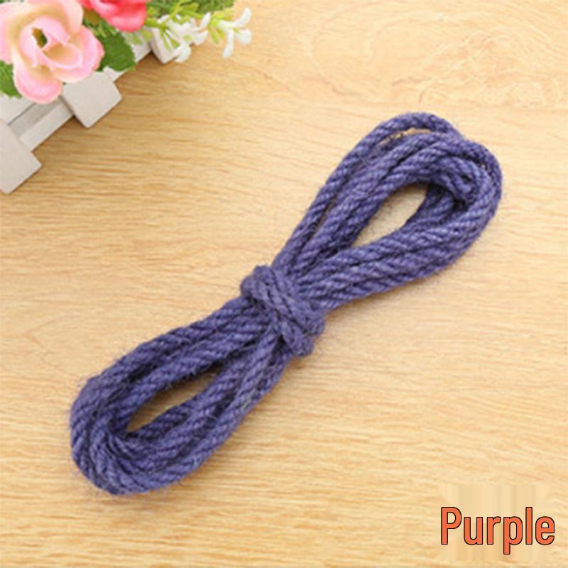 5mm Colored Sisal Rope for Cat Tree DIY, Handmade Hemp Rope for Ornaments, Tube Wrapping, and Flower Pot Decoration