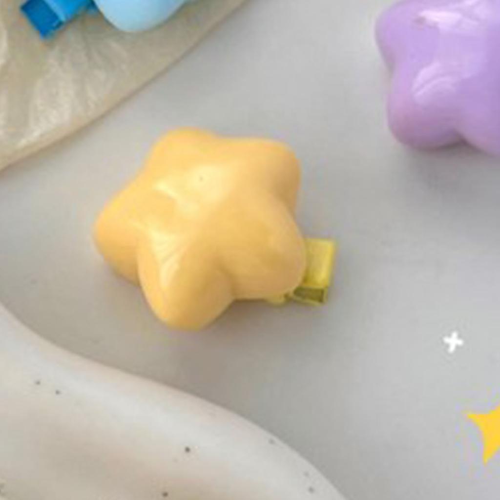 Sternförmige Haarspange für Mädchen Frauen Starker Halt Niedlich Multifunktional Haarstyling-Clip Zubehör Gelb