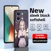 Ein Mädchen & Ihr Wachhund Handyhülle Für Redmi Note 14 13 12 11 Pro Plus S 5G 14C A3 Weiche Schwarze Handyhülle