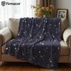 Lavender Starburst Ultra Soft Sherpa Fleece Blanket Fluffy Warm Halloween Cozy Throw for Sofa Couch Bedroom Gift All season