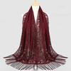 Fashion Accessories Lace Scarf Hollow out Tassels Scarf Veil Lace Shawls Scarf Women Muslim Hijab