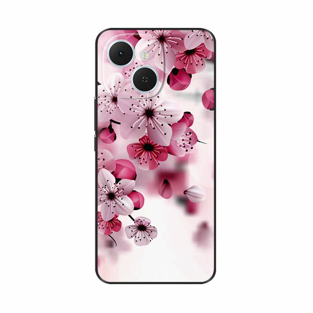 For Tecno Spark 40C Case Flowers Soft Silicone TPU Phone Cases For Tecno Spark 40C Shockproof Cool Wolf Flowers Protective Cover