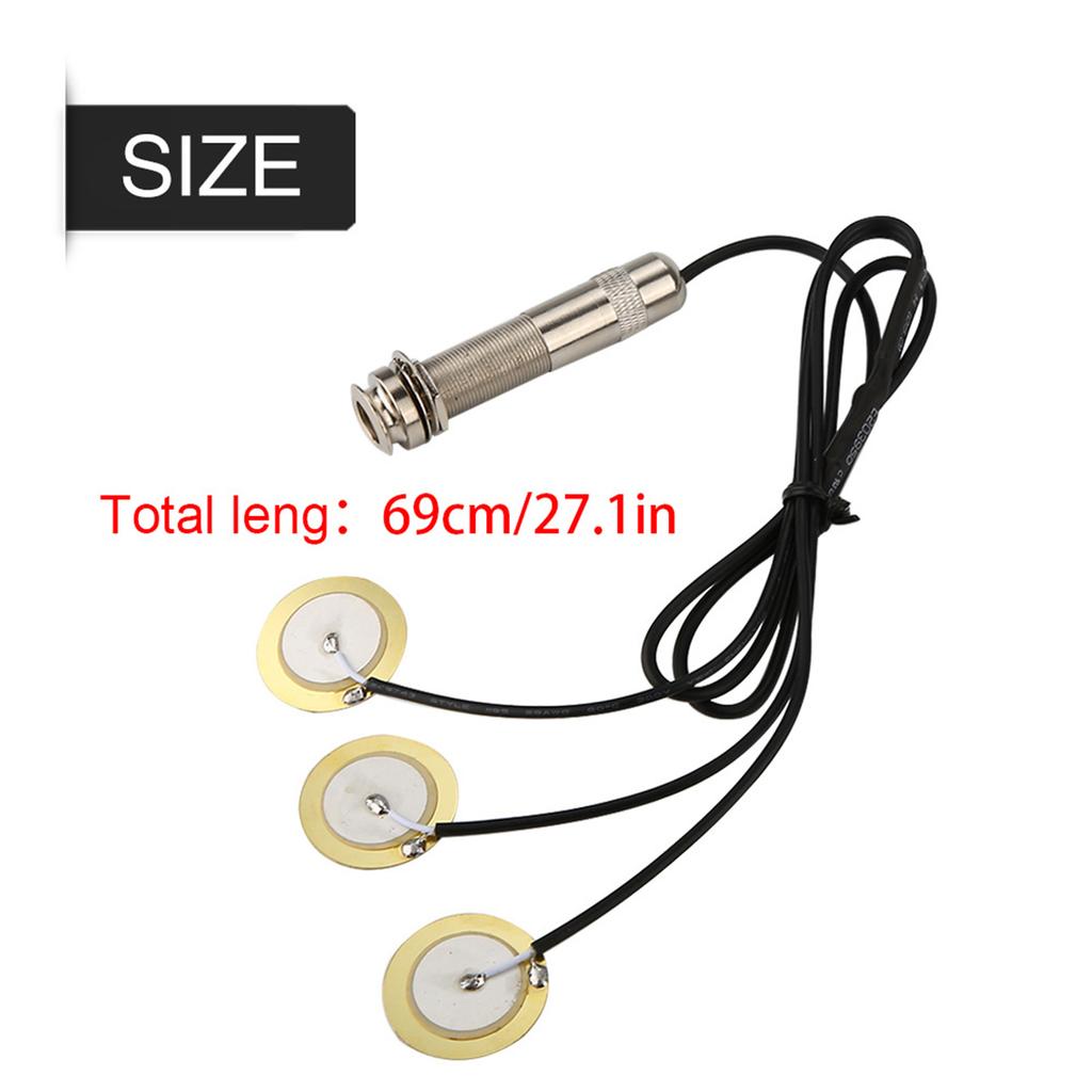 Prewired Pickup Piezo Amplifier Transducer for Guitar Replacement Part Accessory