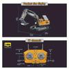 Remote Control Excavator Building Toy for Boys, 1200mAh RC Excavator Toy with Metal Bucket and Lights, 11 Channel Excavator Toy, Birthday Gift