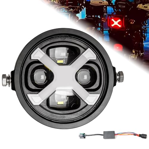 

Мотикванс Cross Cub 110 Фара со светодиодной ДХО Мотоциклетная фара с переключением между дальним и ближним светом Совместима с Honda Cross Cub CC110 (X