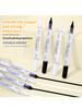 Black/White Large Capacity Dual Tip Permanent Acrylic Paint Pen for Art Supplies Fabric Paint, Markers for DIY Art Brush Pen Set