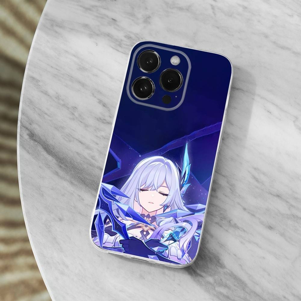 Genshin Impact Skirk Game For iPhone 12,Mini,16,X,17,Plus,11,Max,13,XR,15,Pro,14,SE,XS,Transparent Soft Cover Case