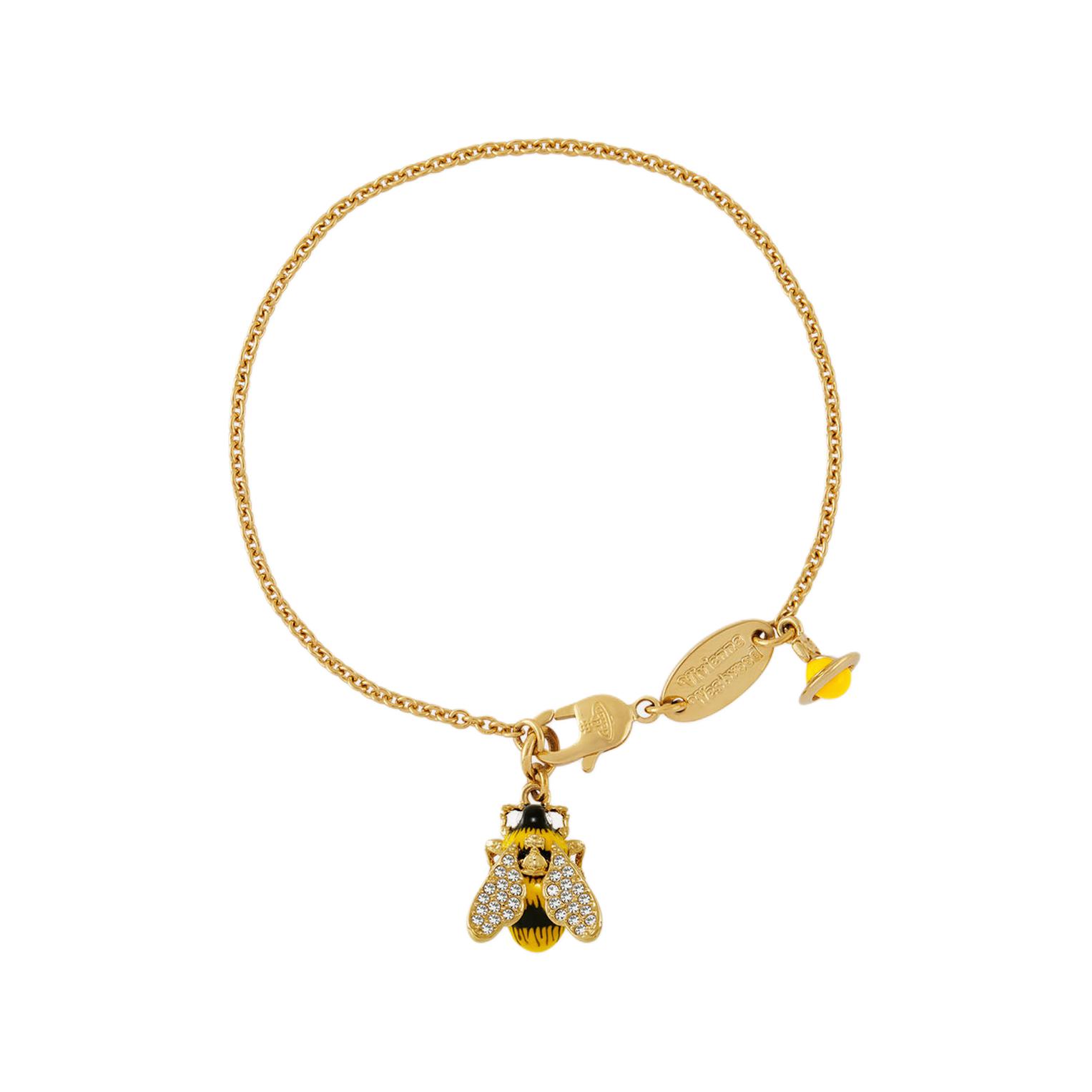 

Vivienne Westwood Inlaid Design Brass Bracelet Unisex bracelets Gold 8053195110216 Basic Packaging-Dust Bag+Box