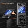 Crocodile Patterned Leather Phone Case For Samsung Galaxy Z Flip 8 Z Flip 7 Z Flip 6 Z Flip 5 Z Flip 4 Z Flip 3 5G Cover