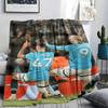 Erling Haaland & Phil Foden Printed Flannel Blanket, soft throw for bedroom sofa, washable, fan merchandise, great gift.