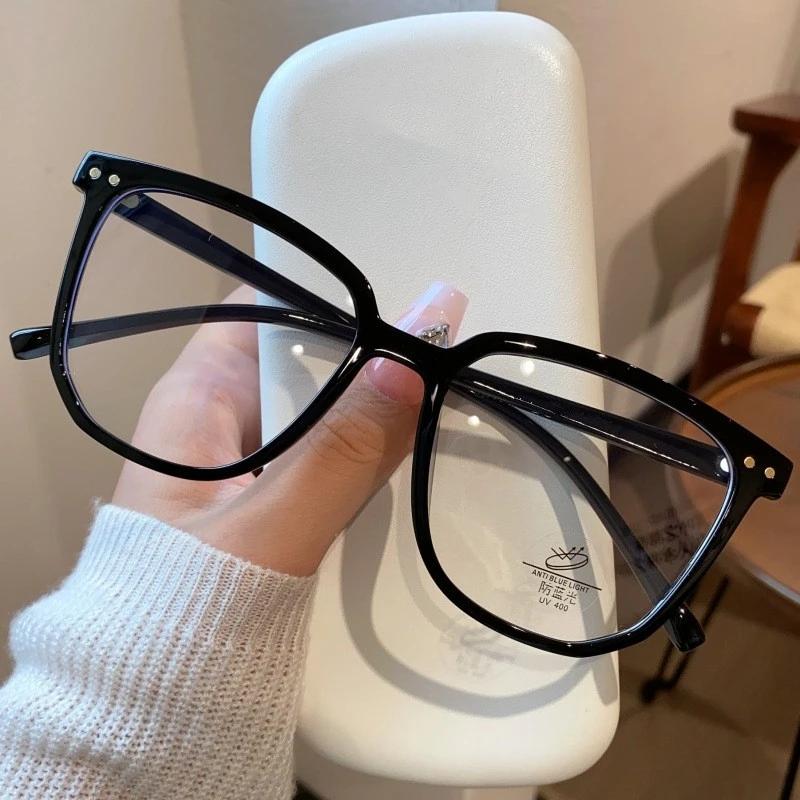 Vintage Unisex Polygonal Large Frame Myopia Glasses Retro Oversized Women Near Sight Glasses Anti Blue Light Short Sight Glasses