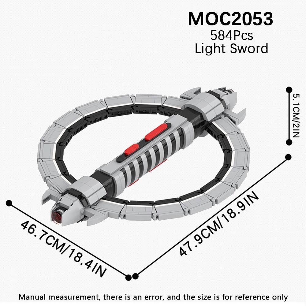 MOOXI Lightsaber MOC Bricks Set Dueling Blaster Laser Movie Space Wars Light Sword Hilt DIY Building Block Weapon Kids Toys Gift