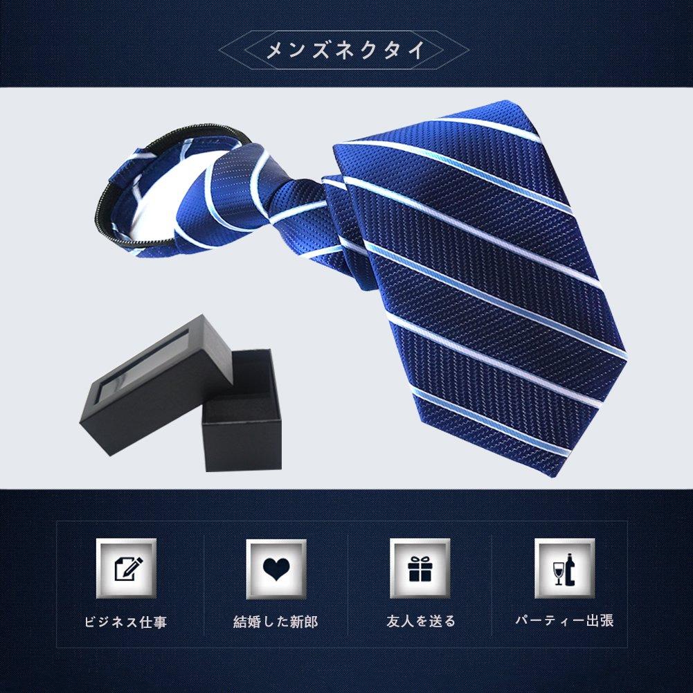 [FANGXI] One-Touch Formal Tie, Black, for Ceremonies, Weddings, Job Hunting, etc. 5-Second Attachment, Business Casual, Zipper, Premium Gift Box