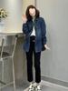 Fleece-Lined Denim Shirt: 2025 Autumn/Winter Loose Layered Casual Thick Jacket