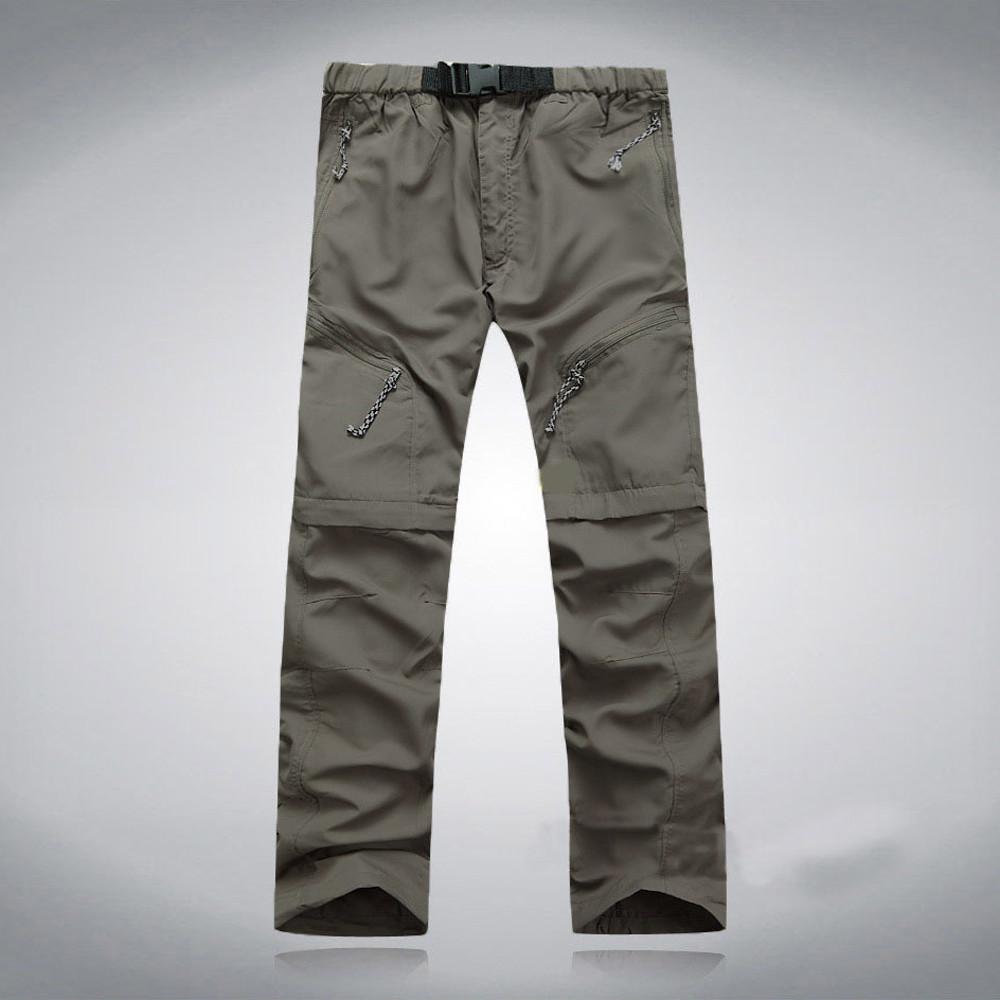 2 In 1 Pants Men's Outdoor Trousers Quick-drying Detachable Dual-use Trousers Shorts and Pants S-3XL