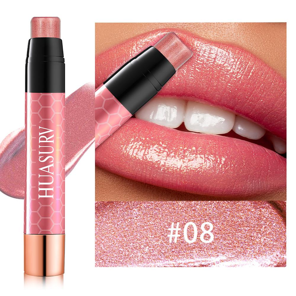 

HUASURV Десятицветная стойкая перламутровая губная помада, увлажняющая цвет лица, легко наносится, перламутровый блеск