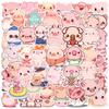 10/30/50PCS Kawaii Pink Pig PVC Sticker Aesthetic DIY Decoration Scrapbooking Stationery Hand Accounting Supplies