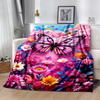 Pink Rose Butterfly Night Blanket,Suitable for Sofas, Offices, Travel, Living Rooms, Gifts To Relatives and Friends, Blanket,Suitable for All Seasons.