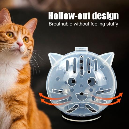 Průhledná prodyšná bublinková náhubek pro kočky, kapuce pro koťata, prevence kousání, helma pro mazlíčky pro kočky, péči, koupání, stříhání drápků, bezpečně