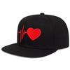 Unisex Heart Electrocardiogram Embroidery Hip-Hop Hats Spring Autumn Outdoor Adjustable Casual Baseball Caps Sunscreen Hat Cap