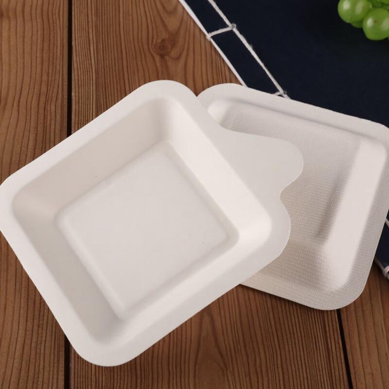 Miaojie Disposable Birthday Square Plates, 50-Count