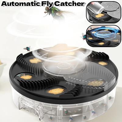Electric Automatic Fly Catcher Plug-in Insect Trap Quiet Physical Pest Control Flytrap For Home Kitchen Indoor Pest Reject
