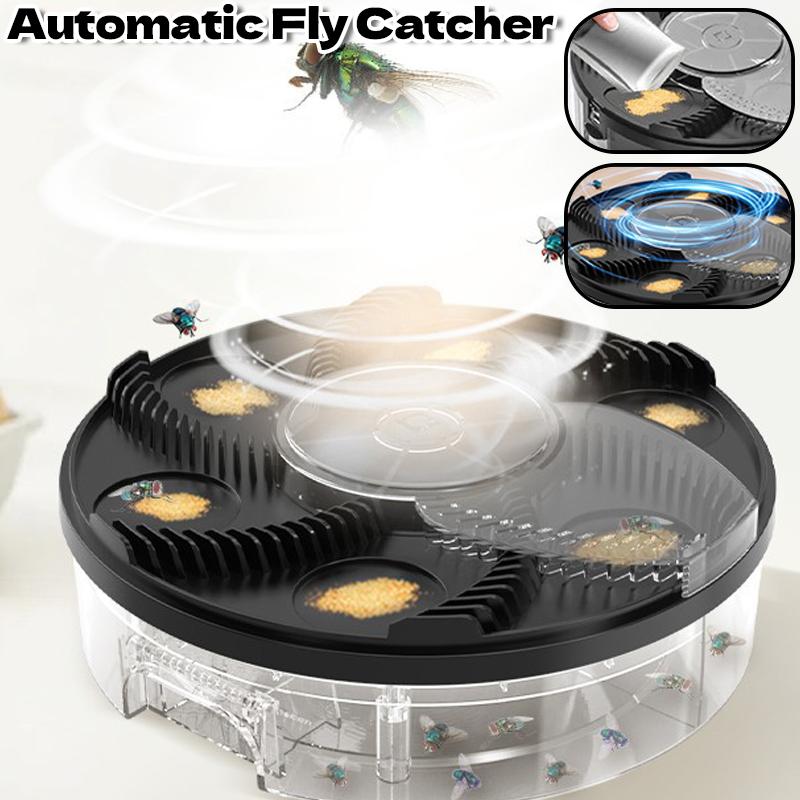 Electric Automatic Fly Catcher Plug-in Insect Trap Quiet Physical Pest Control Flytrap For Home Kitchen Indoor Pest Reject белый