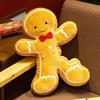 Christmas Gingerbread Man Plush Pillow With Soft 3d Cotton For Kids And Adults