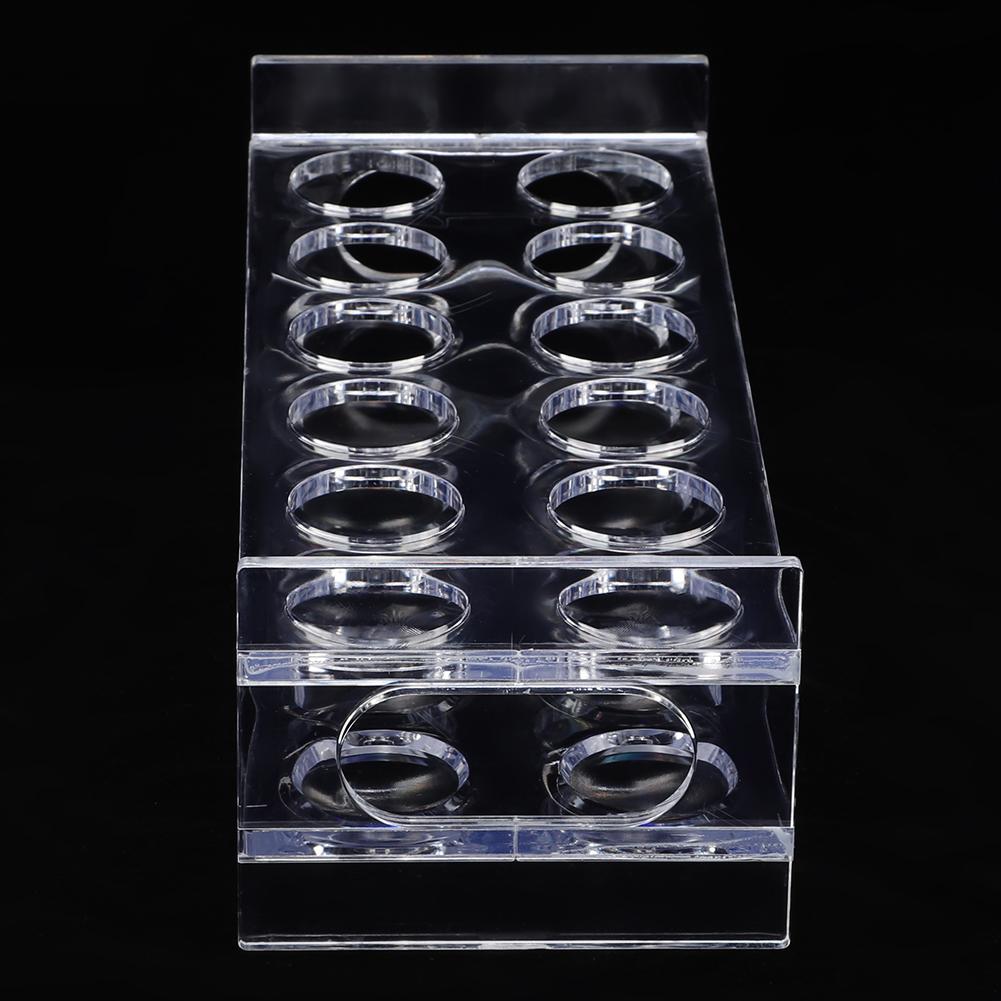 Stojak na kieliszki do wina na biurko 2 rzędy 12 butelek uchwyt na szkło półka ekspozycyjna organizer 2 rzędy x 6 otworów