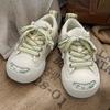 3858 silk pattern open smile canvas shoes new women's thick sole height increase ugly cute big head board shoes low top round head casual