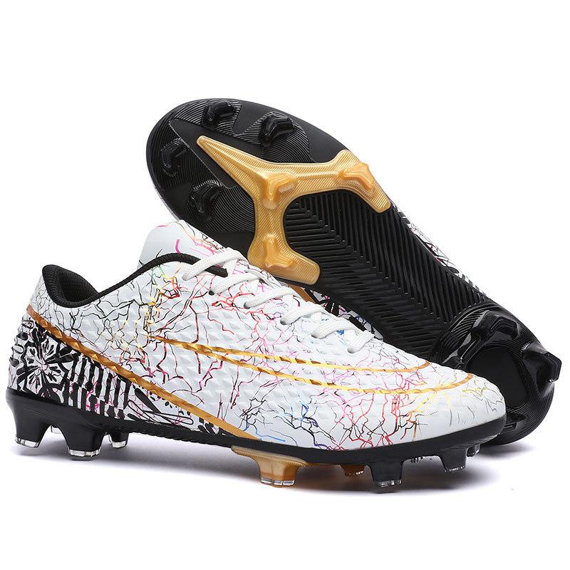 Training Spikes Sneakers Soccer Shoes Men's Leather Foot Broken Nails Children's Women's Game Artificial Turf Low Top
