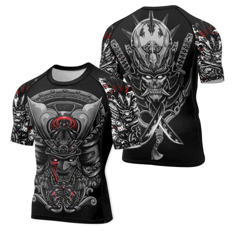 New Summer Cartoon Samurai 3d Printed Harajuku Men'S T Shirt Sports Comfortable Short Sleeve Dragon