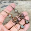 Aquamarine Rough Earring Electroformed Copper Earrings Gemstone Handmade Jewelry Lion Face Earring Beautiful Copper Jewelry Gifts for Mother