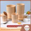 Shixun 3oz Disposable Kraft Paper Bowls with Flat Lids