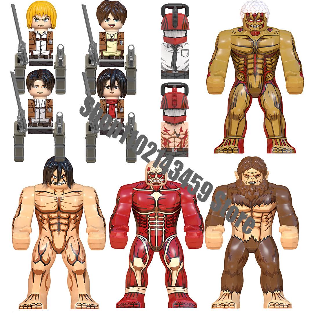 

WM 2523 2524 Блоки бензопилы WM6148 Атака титанов мини-фигурки экшн строительные блоки Эрем Егер Армин Леви