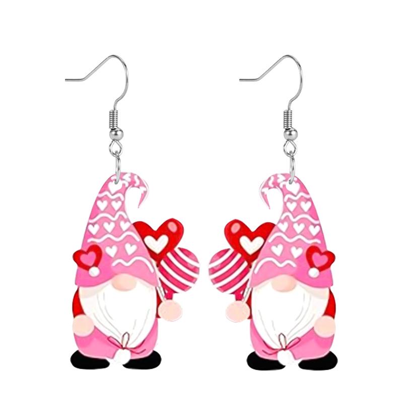 

Пара акриловых сережек с розовым карликом, сладкие романтические подарки для праздничных вечеринок, подарки подруге, подарки на день рождения, подарки на День святого Валентина