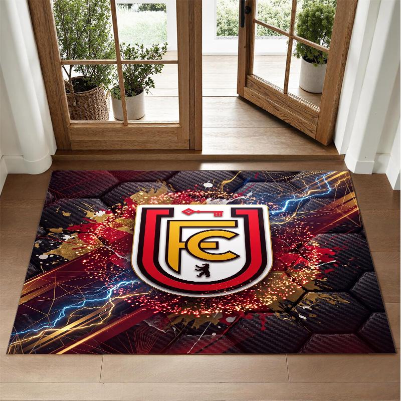Union Berlin FC Design Kristall-Samt-Teppich Weich Dekorative Matte für Schlafzimmer Eingang