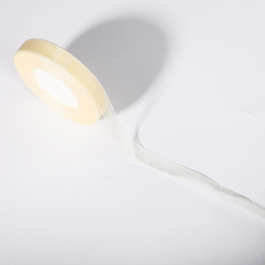 50Yards Organza Silk Ribbon 15mm 50 Yards Chiffon Roll Sewing Fabric Accessorie Craft Gift Wrap