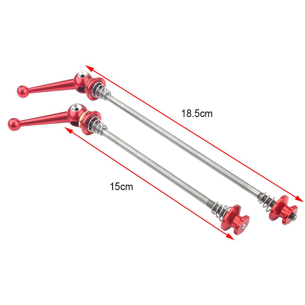 2pcs Ultralight Titanium Alloy Quick Release Skewer Bike Replacement Repair Parts (Red)