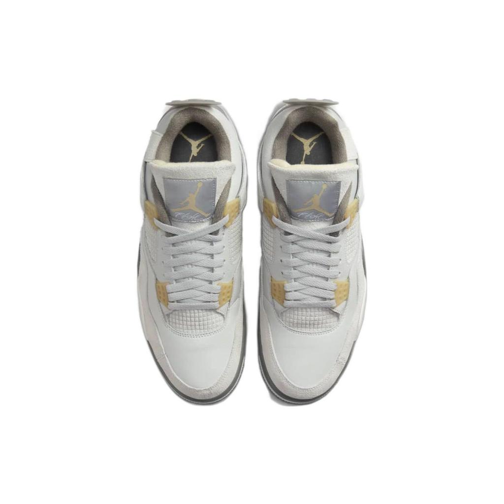 Air Jordan 4 Retro SE Craft Photon Dust Unisex Sneakers Grey Pale-Vanilla Off-White DV3742-021