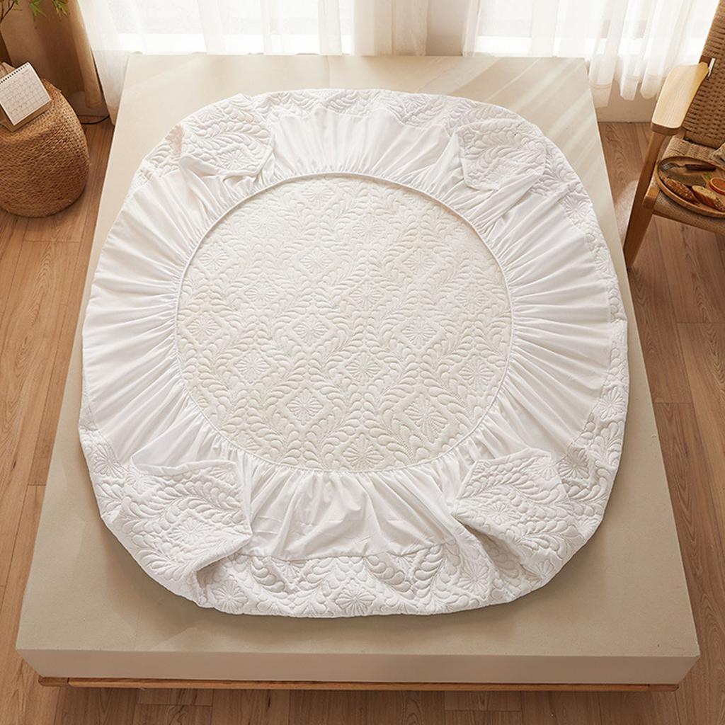 Mattress Cover Water Resistant Soft Dust Prevention Brushed Fabric Mattress Protector for Home Hotel 180x200cm