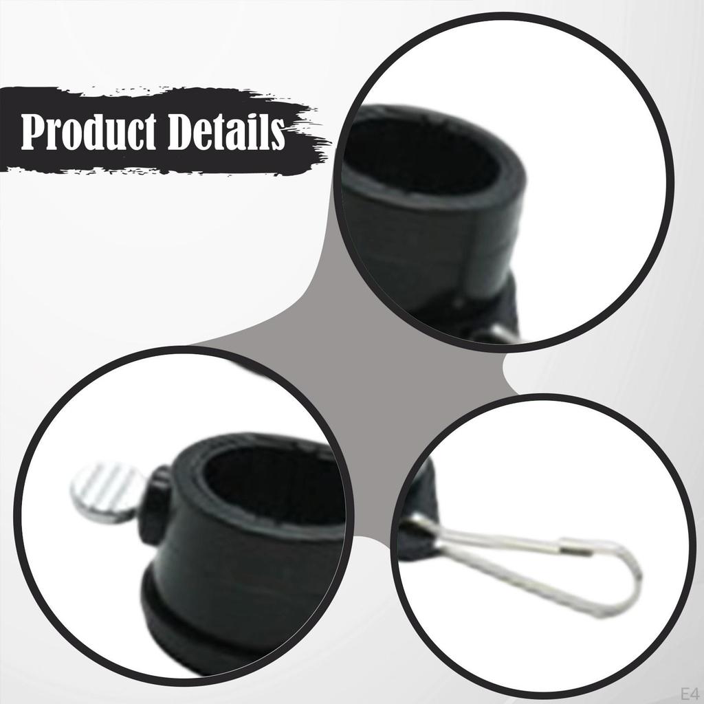 2 Flagpole Rings, 1 Inch, Mounting Rings with Clips, 360-degree Rotatable,