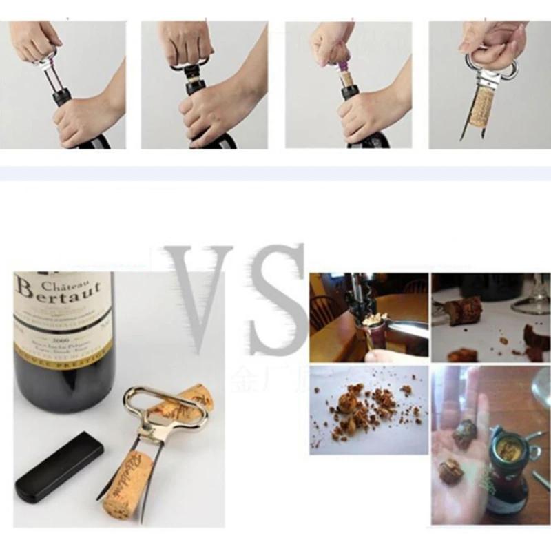 Wine Bottle Opener Pumps Cork Waiters Corkscrew Out Tool Handheld Labor-saving Type Corks Pulle Foil Cutter Accessories