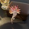 Elegant Rhinestone Animal Brooch: High-End Flower Design for Women's Coats and Accessories