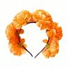 Kids Flower Crown Colorful Floral Hair Hoop Decorative Flower Hairband Realistic Artificial Rose Flower Headband For Beach Trips